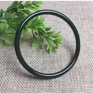 [MLGG] Natural Black Jade Bangle Bracelet Fashion Women MenCharm Jewellery Accessories Hand-Carved R