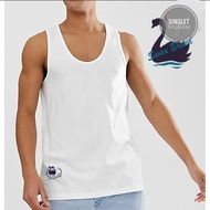 PRIA PUTIH Swan Brand Men's Singlet T-Shirt 34 36 38 40 42 - White