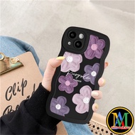 M031 SOFT CASE CUTE WAVE FLOWER PURPLE REALME 5 5i 5S C1 C2 C3 C11 2020 C11 2021 C20 C20A C12 C15 7i