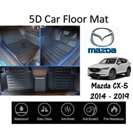 Mazda CX-5 (2014 - 2019) 5D Car Floor Mat (Carpet) Custom Blue