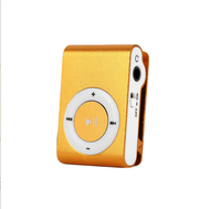 เครื่องเล่น MP3ขนาดเล็ก6สีสำหรับออกกำลังกายวิ่ง USB ทรงพลังเครื่องเล่นเพลงแบบพกพาแจ็คสเตอริโอ3.5มม. 1ชิ้น