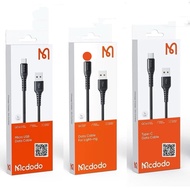 Mcdodo QC 4.0 3A Fast Charge CA-2271/ CA-2261/ CA-2281 1M length Nylon Braided Wires Cable