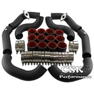 Black Turbo Intercooler 2.75'' Piping Kit Fit For Nissan GT-R R35 VR38DET VR38 09-15