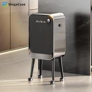 wujunhui2.sg Smart Dustbin Electric With Lib Rubbish Bin Steel Trash Can With Wheel Household Tall F