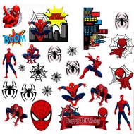 Spider Man series boy birthday cake decoration Spider Man plugin dessert table decoration