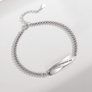 กำไลข้อมือคู่ Mobius กำไลข้อมือแฟชั่นของผู้หญิงสร้อยข้อมือผู้ชายสำหรับ925เงินสเตอร์ลิง