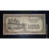 [Ready] Uang Kuno 5 Rupiah Dai Nipon 1942-1945