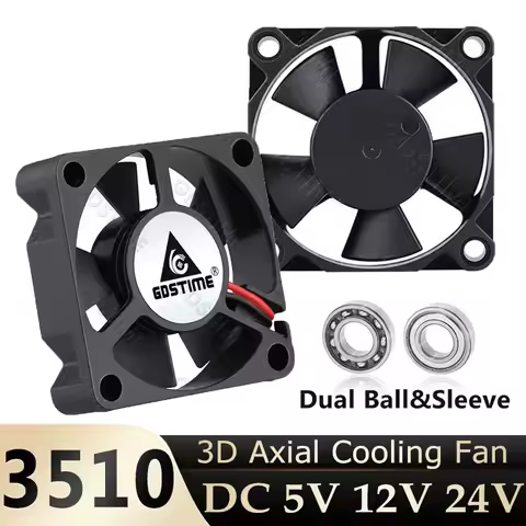 Gdstime 3510 Fan DC 24V 12V 5V Dual Ball Mini Brushless Cooling Fan 35mm Axial Fan 35x35x10mm Micro 