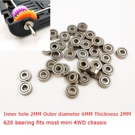 12pcs Mini 4WD Car Bearings 520/620/830/950 Bearing for S2 MA Chassis Guide Rollers Wheels Gear 5mm/