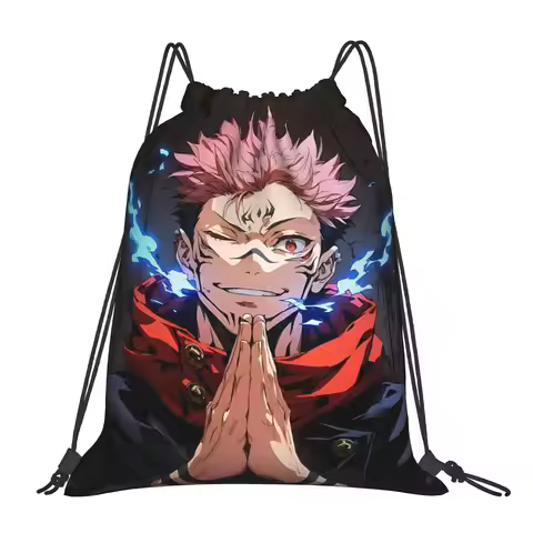 coach bag Pouch Jujutsu Kaisen funko Drawstring Bags Shopping Pouch Print Backpack Boy Girls School 