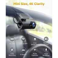 GKU 4K Dash Cam,Dash Cam Front with UHD 2160P, DashCam Built-in WiFi, 24H Parking Monitor,Night Visi