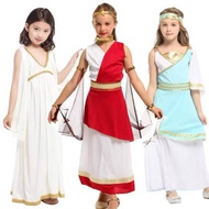 UN Athena Princess Costume for Girls Greek Goddess Themed Halloween Dress Up Ancient Greek Costume