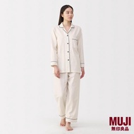 MUJI Ladies Side Seamless Double Gauze L/Slv Pajamas