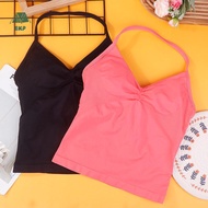 [EKP] Impact Longline Strappy Gym Top Yoga Clothing Halter Bra Gym Clothes Woman Built-in Removable 