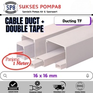 Duct Cable Cable Protector Ducting TF 16x16 (1 Meter) Wiring Duct / Trunking