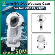 Insta360 X4/X3/X5 Invisible Diving Case Waterproof Case 50M Camera Accessories Protective Invisible 