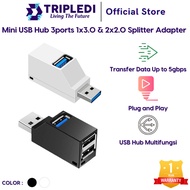 TRIPLEDI USB Hub Mini 3.0 Port 2.0 Extender Adapter Laptop Macbook PS5