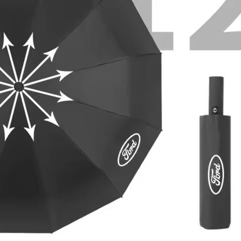 Ford Focus mk2 mk3 Fiesta mk7 Ranger Mondeo mk4 S-MAX Car Automatic Folding Sun Protection Umbrella 