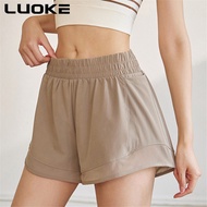 Luoke กางเกงออกกำลังกายระบายอากาศบางกีฬาวิ่งสำหรับผู้หญิง,กางเกงกีฬาขาสั้นเดินป่าและออกสนามลดความอ้ว