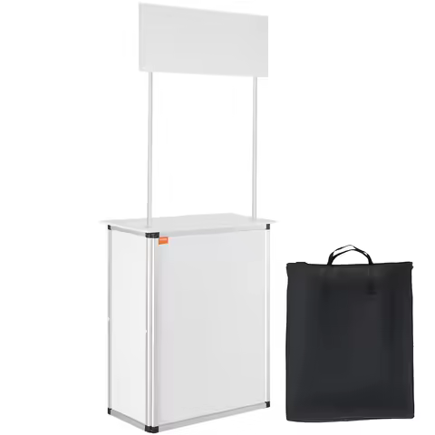 SucceBuy Promotion Counter Table Portable Tradeshow Podium Table Display Exhibition Counter Stand Bo