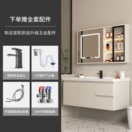 [ST]💘Smart Bathroom Cabinet Ceramic Integrated Basin Bathroom Wash Basin Cabinet Combination Bathroom Wash Basin Wash Ba