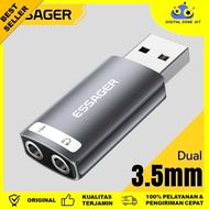 ESSAGER USB Sound Card External OTG Portable AUX 3.5mm - ES-OTG21