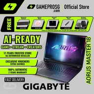 AORUS Master 18 Gaming Laptop — Mini LED Pro — RTX 5080 - 18" Mini LED 240Hz - Ultra 9 - 32GB - 2TB