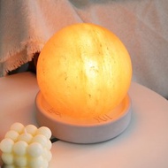 6吋玫瑰圓球 I 清水模系列 中款 I 三款底座 I 鹽燈 I 入厝禮