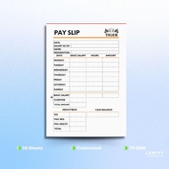 Pay Slip | Salary Slip | A6 | A5 | Customized