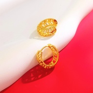 916 Round Shape Gold Earring Subang Bulat Tebal Emas Tulen 916