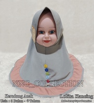 BISA COD-BEST SELLER KERUDUNG ANAK AL-NIZAM USIA 6 BULAN- 4 TAHUN HIJAB ANAK BAHAN JERSEY SUPER LOLI