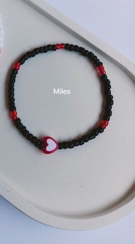 Gelang manik Couple love spiderman | miles dan gwen | bracelet beads | gelang merah hitam | Gelang p