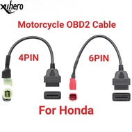 for motorcycle Honda 4PIN 6PIN to 16PIN OBD 2 motorcycle scanner diagnostic Moto OBD 2 wire OBD2 ada