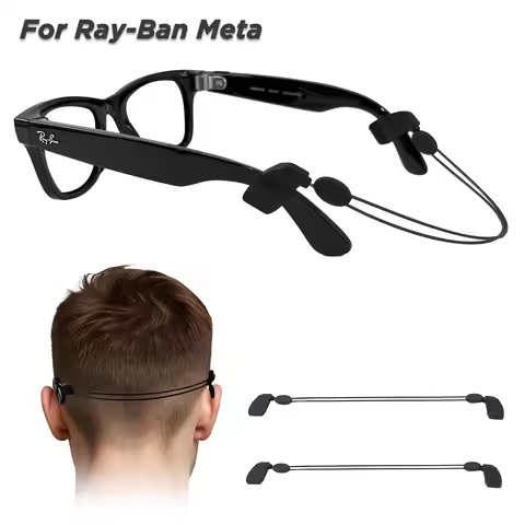 Adjustable Eyeglass Strap for RayBan Meta & Oakley Smart Glasses, Anti-Slip Eyewear Retainer Cord & 