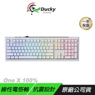 Ducky ONE X 100% 機械鍵盤 三模連線 電感軸 黑色 白色 PBT鍵帽 抗震設計 無線鍵盤 電競鍵盤 遊戲鍵盤/ 白色