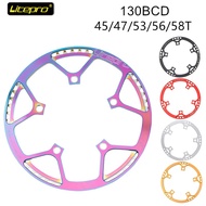 Litepro Chainring Crankset 130 BCD Folding Bike BMX Single Speed AL7075 170mm Crank 130bcd Tooth 45T 47T 53T 56T 58T