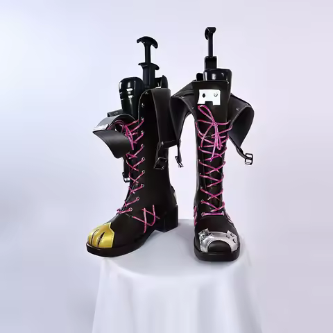 Comic con Anime Game women Jinx cosplay shoes role play black boots costumes