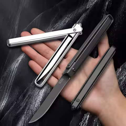 M390 Mechanical Folding Knife - Multi-Function Portable Chef Knife Kitchen Fruit Knife, Camping & Ev