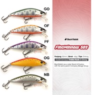 Lure FINE MINNOW 50S Minnow Sinking Black Rabbit Killer