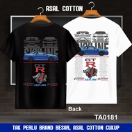 100% Premium Cotton Baju T Shirt Lelaki Oversize Plus Size Style Viral TA0181-Nissan Skyline GTR