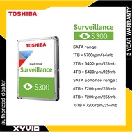 TOSHIBA 1TB | 2TB | 3TB | 4TB | 6TB | 8TB | 10TB  3.5” SATA HDD CCTV SURVEILLANCE HARD DISK Drive