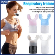 Portable Breathing Trainer with Lanyard Adjustable Resistance Men Women Oral Muscles Exerciser Lung 