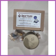 ◔ ♒ ❂ Great Volume Brass Water Meter - SJ 1/2 with two tail piece (Authentic)