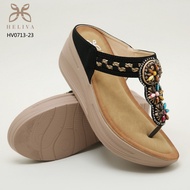 HELIVA ADELA Women's Wedge Sandals with Colorful Ethnic Beads Motif HV0713-23