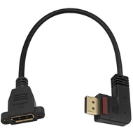 Poyiccot Displayport Extension Cable, Right Angle Displayport Male to Female Extension Cable, 90 Deg