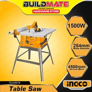 BUILDMATE Ingco 1500W Table Saw Woodworking Saw Wood Cutter Machine Power Tools TS15007 / TS150078 -