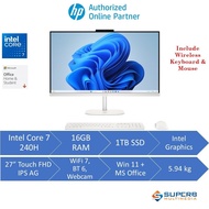 HP All-in-One 27-cu0001d C5, 27-cu0000d C7 AIO PC (Intel Core 5- 7, 16gb ram, 1tb ssd, 27 inch FHD T
