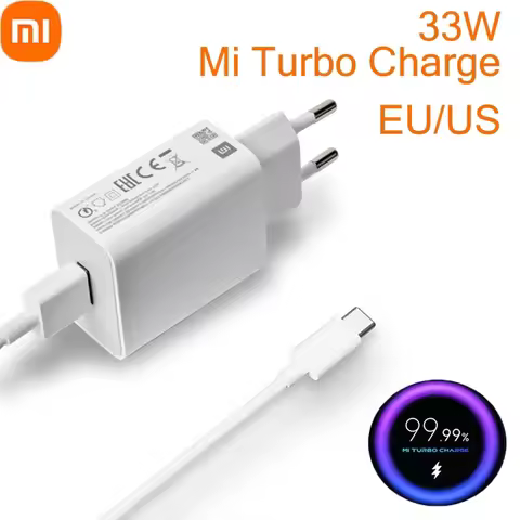 Xiaomi USB Charger 33W EU US Turbo Fast Charge Adapter 6A USB Type C Cable For Mi 10T 9 SE Poco X3 N