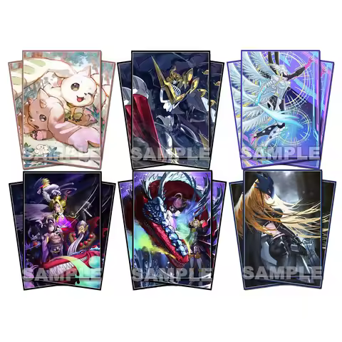 67X92Mm 60Pcs/set Diy Digimon Minervamon Lilithmon Card Sleeve Color Flash Dtcg Mastemon Card Protec