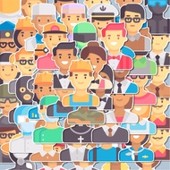 HP 100PCS Cute Job and Professions Avatar Stickers Aesthetic Stickers Waterproof Stickers Adhesive S